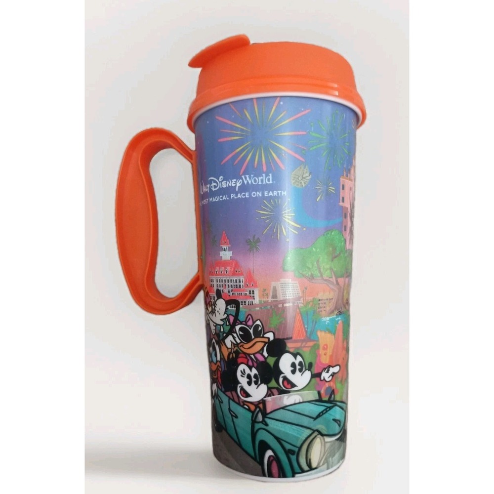 2024 Walt Disney World Resort Reusable Refill Mug Mickey & Friends Orange
